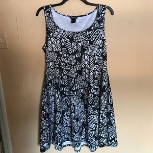 Black and white skater dress